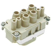 Harting Han-Com Insert, axial screw, female, p/grey, size 10B, 63A Harting